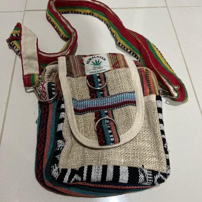 Himalayan Hemp THC Free Boho Tapestry Lined Messenger Bag