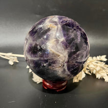 Load image into Gallery viewer, Dream Amethyst Chevron Amethyst Crystal Sphere Metaphysical, Crystals, Healing, Stone Sphere
