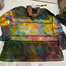 Load image into Gallery viewer, Boho Handmade Extra Large Festival Hippie Boho Tie Dye Tunic Hoodie
