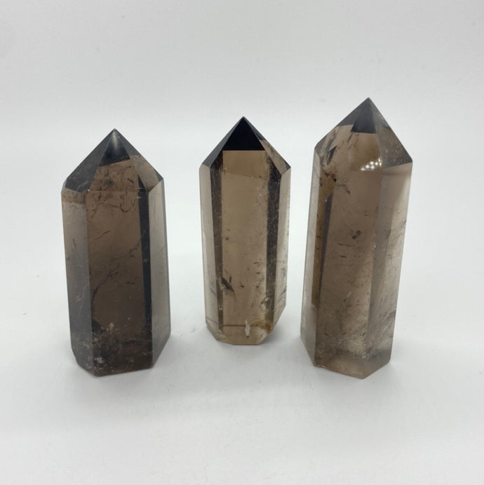 Rainbow Smokey Quartz Crystal Tower Point Generator