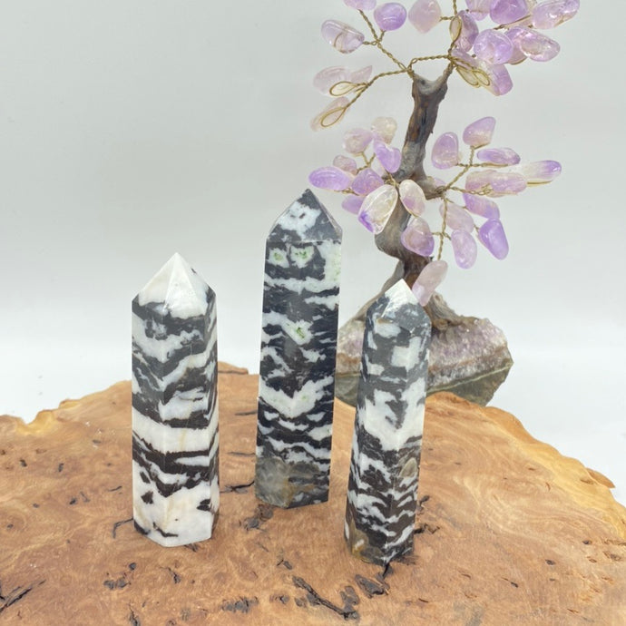 American Zebra Jasper Crystal Tower Point Generator