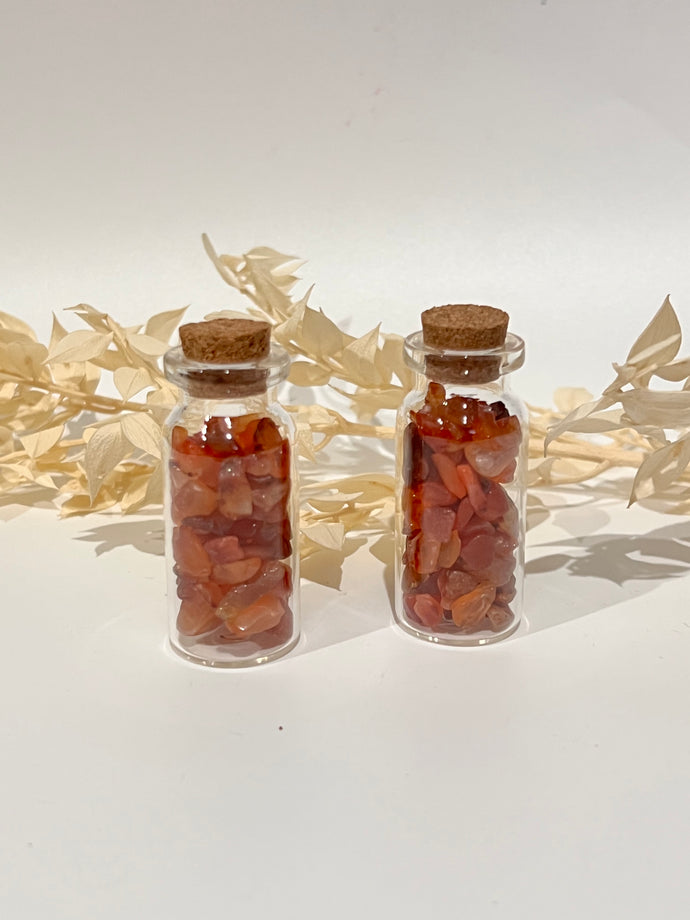 Carnelian Crystals Crystal Chips Magic Gift - One Jar