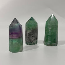 Load image into Gallery viewer, Rainbow Fluorite Crystal Tower Point Generator
