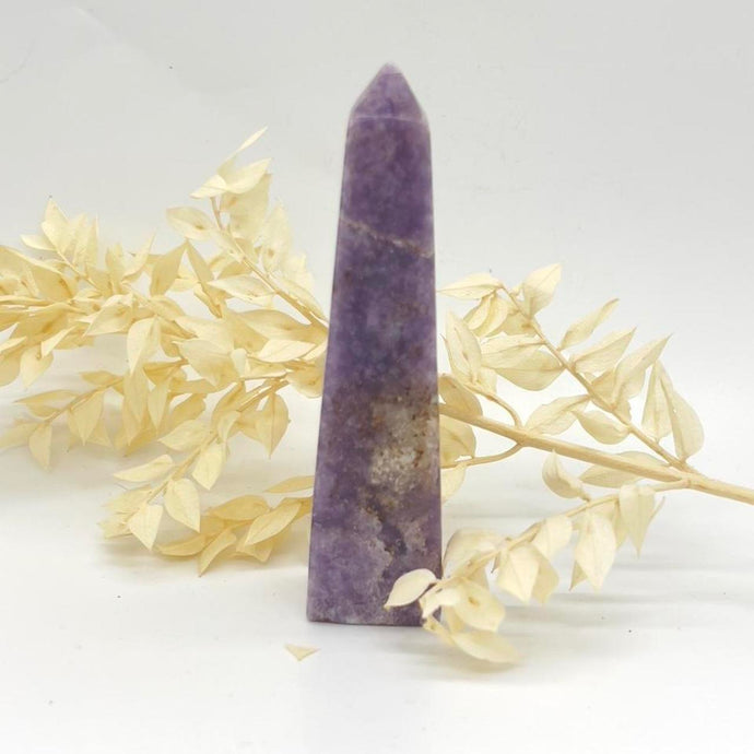 Lepidolite Crystal Tower Generator Point Gift for Her