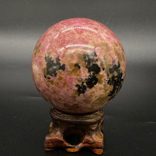 Load image into Gallery viewer, Rhodonite Crystal Sphere Metaphysical, Crystals, Healing, Stone Sphere
