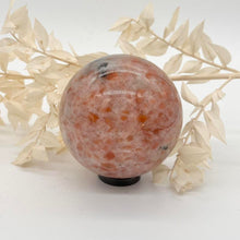 Load image into Gallery viewer, Sunstone Crystal Sphere Crystal Ball Orange Stone Crystal
