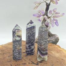 Load image into Gallery viewer, Purple Zebra Stone Jasper Crystal Tower Point Generator
