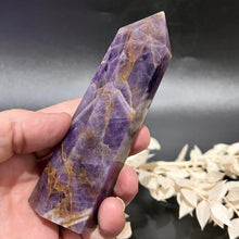 Load image into Gallery viewer, Chevron Amethyst Dream Amethyst  Crystal Tower Point Generator
