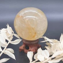 Load image into Gallery viewer, Golden Healer Crystal Sphere Crystal Ball
