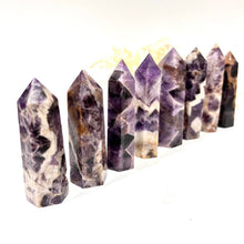 Load image into Gallery viewer, Chevron Amethyst Crystal Tower Point Generator
