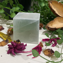 Load image into Gallery viewer, Selenite Crystal Carved Cube Selenite Crystal  Carving
