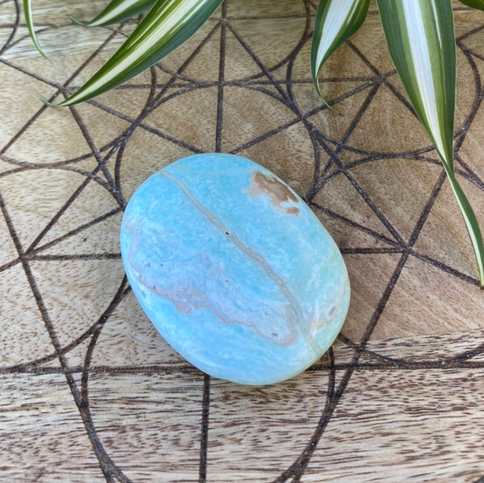 Aragonite Crystal Palm Stone Palmstone