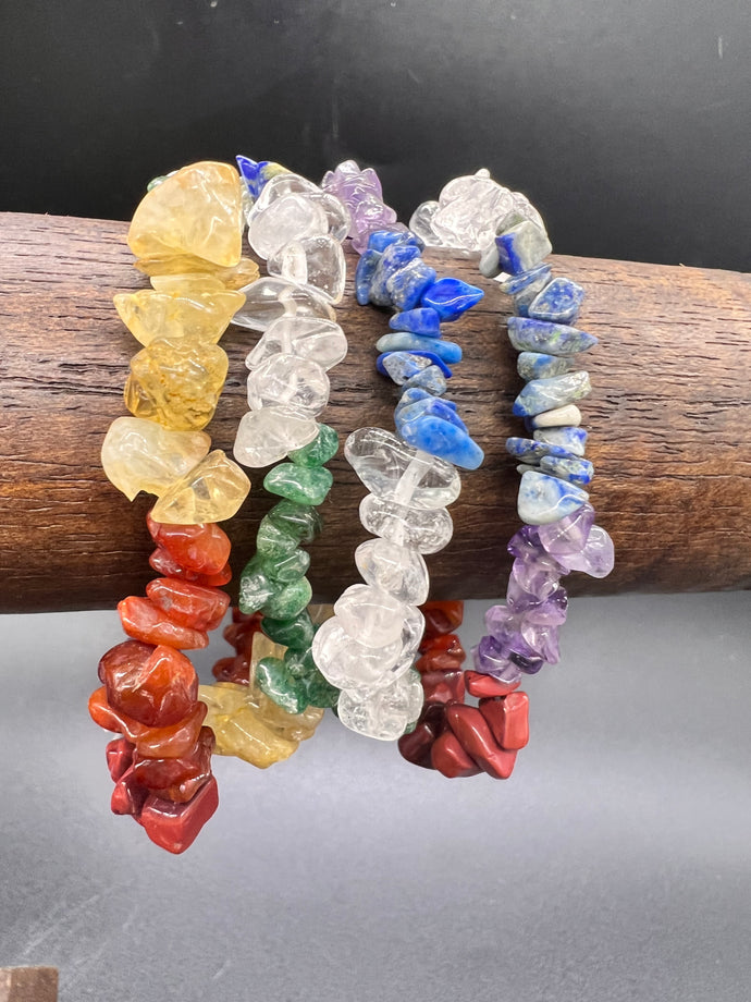 Multicoloured  Crystal Chip Bracelet