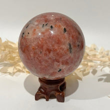 Load image into Gallery viewer, Sunstone Crystal Sphere Crystal Ball Orange Stone Crystal
