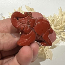 Load image into Gallery viewer, Red Jasper Elephant Crystal Carving
