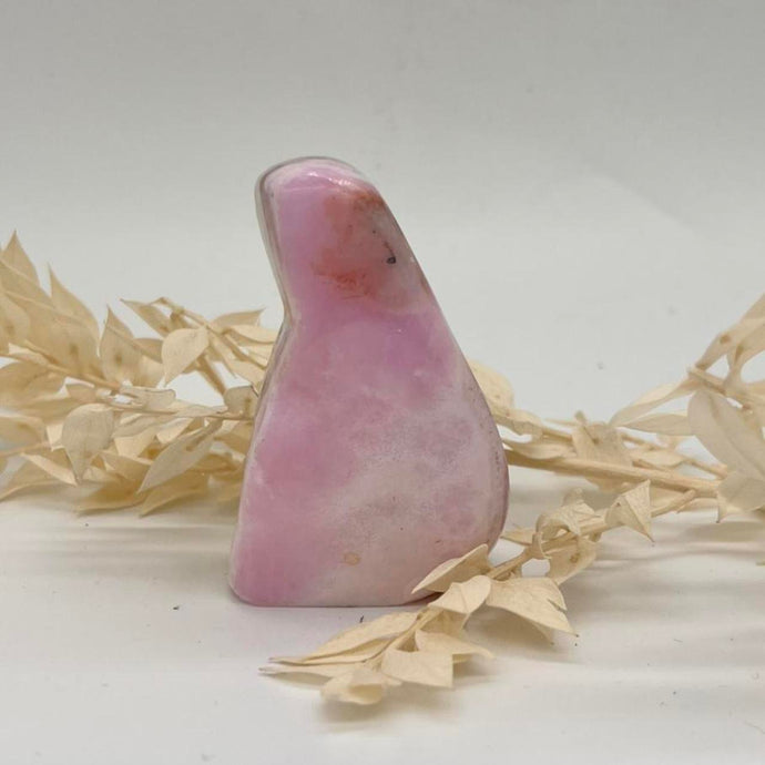 Pink Aragonite Crystal freeform Free Standing Pink