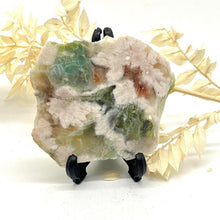 Load image into Gallery viewer, Green  Flower Agate Crystal Raw Slab
