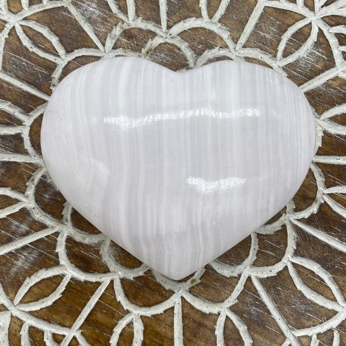 Mangano Calcite Crystal Heart