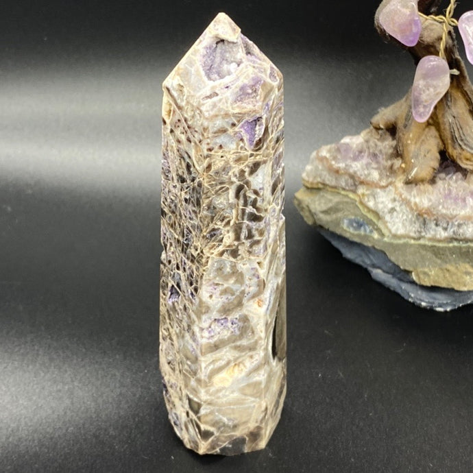 Purple Sphalerite Crystal Tower Point Generator Metaphysical, Crystals, Healing, Stone Sphere