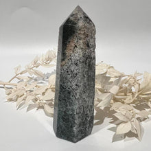 Load image into Gallery viewer, Moss Agate Crystal Tower Point Generator
