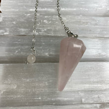 Load image into Gallery viewer, Rose Quartz Crystal Pendulum Crystal  Gift
