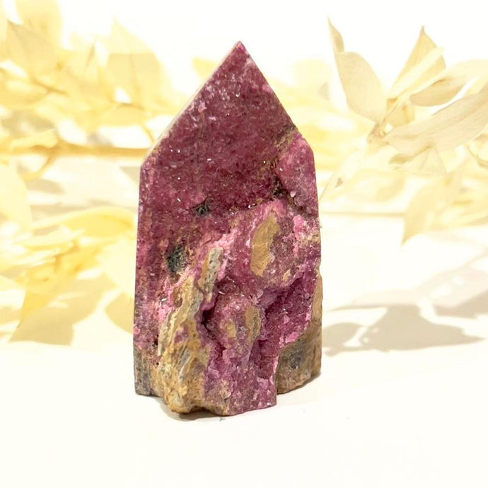 Pink Cobalt Calcite Crystal Tower Point Generator