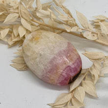 Load image into Gallery viewer, Pink Aragonite Crystal Palm Stone Pink Crystal
