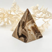 Load image into Gallery viewer, Brown Chocolate Calcite Pyramid Carving
