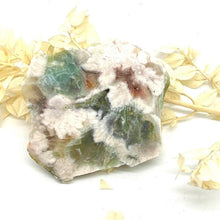 Load image into Gallery viewer, Green  Flower Agate Crystal Raw Slab
