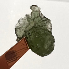 Load image into Gallery viewer, Moldavite Genuine A Grade 0.75g Raw Crystal Specimen with Certificate of Authenticity
