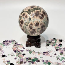 Load image into Gallery viewer, Flower Agate Crystal Sphere Crystal Ball Specimen Gift
