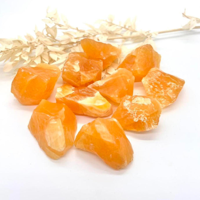 Orange Calcite Raw Crystal Rock Chunk