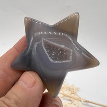 Load image into Gallery viewer, Druzy Agate Crystal Star Carving Agate Star
