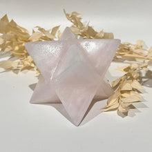 Load image into Gallery viewer, Mangano Calcite Crystal Merkaba Carving Pink Crystal
