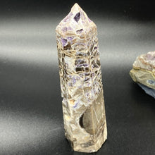 Load image into Gallery viewer, Purple Sphalerite Crystal Tower Point Generator Metaphysical, Crystals, Healing, Stone Sphere
