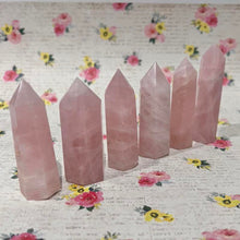 Load image into Gallery viewer, Rose Quartz Tower Crystal Rose Quartz Point Crystal Generator
