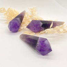 Load image into Gallery viewer, Amethyst Double Terminated Quartz Crystal Point Tower
