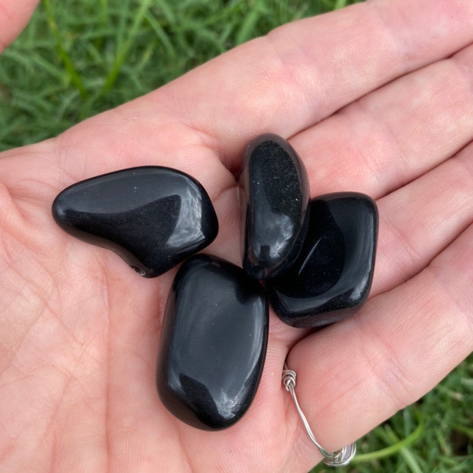 Black Obsidian Tumbled / Tumble Stone / Tumbles