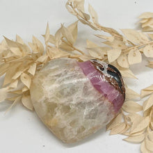 Load image into Gallery viewer, Pink Aragonite Crystal Heart Pink Crystal
