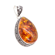 Load image into Gallery viewer, Vintage Design Baltic Amber Gemstone 925 Sterling Silver Jewellery Pendant Gift for Her
