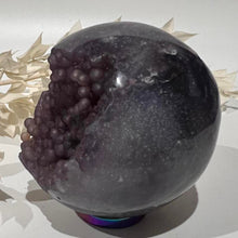 Load image into Gallery viewer, Grape Agate Crystal sphere Crystal Ball Specimen Gift
