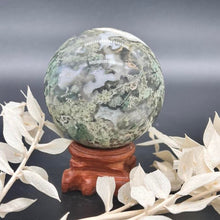 Load image into Gallery viewer, Moss Agate Crystal Sphere Crystal Ball
