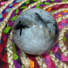 Load image into Gallery viewer, Black Tourmaline in Quartz Sphere Crystal Ball
