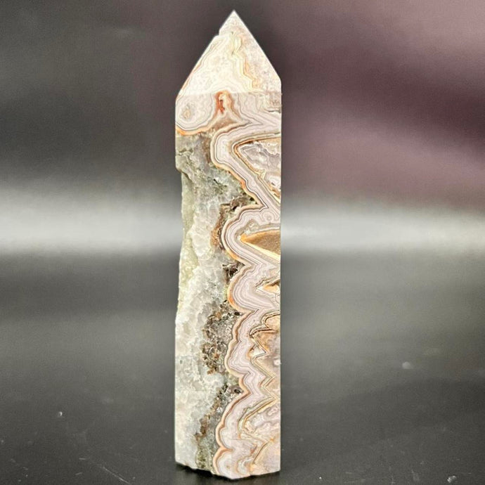 Crazy Lace Agate Tower Crystal