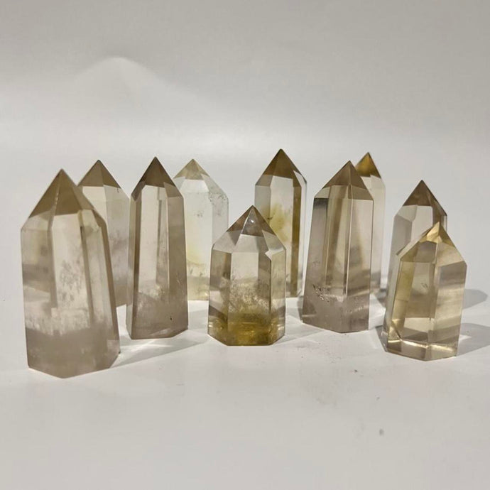 Citrine Tower Point Generator Natural Crystal Yellow Crystal