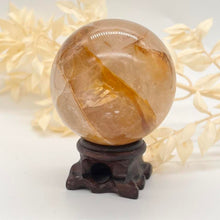 Load image into Gallery viewer, Golden Healer Crystal Sphere Crystal Ball

