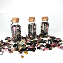 Load image into Gallery viewer, Tourmaline  Crystals Rainbow Tourmaline Crystal Chips Magic Gift - One Jar
