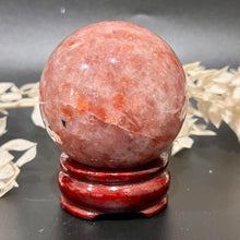 Load image into Gallery viewer, Sunstone Crystal Sphere Crystal Ball Orange Stone Crystal
