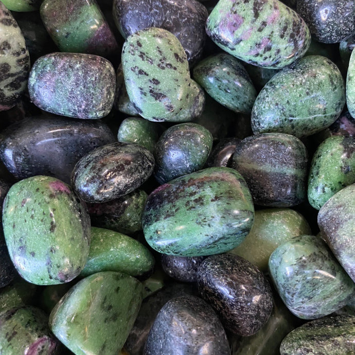 Ruby and Zoisite Tumbled / Tumble Stone / Tumbles