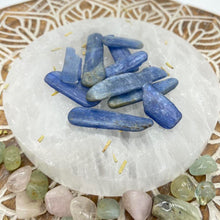 Load image into Gallery viewer, Blue Kyanite - 10 Small Blades Tumbled / Tumble Stone / Tumbles
